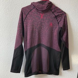 Odlo Blackcomb Baselayer with Hood and Mask Purple Women’s XL